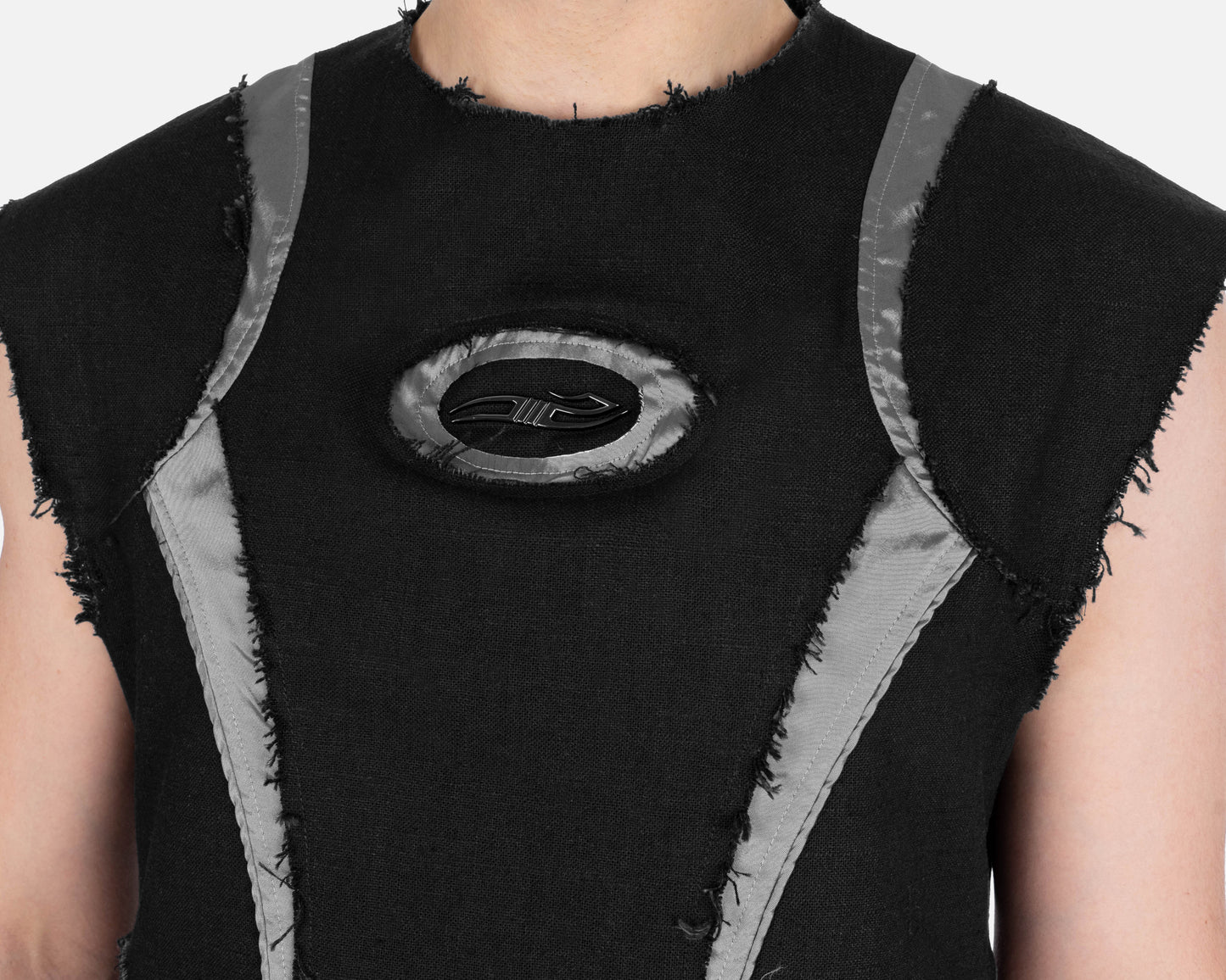 EURO LINEN TOP BLACK