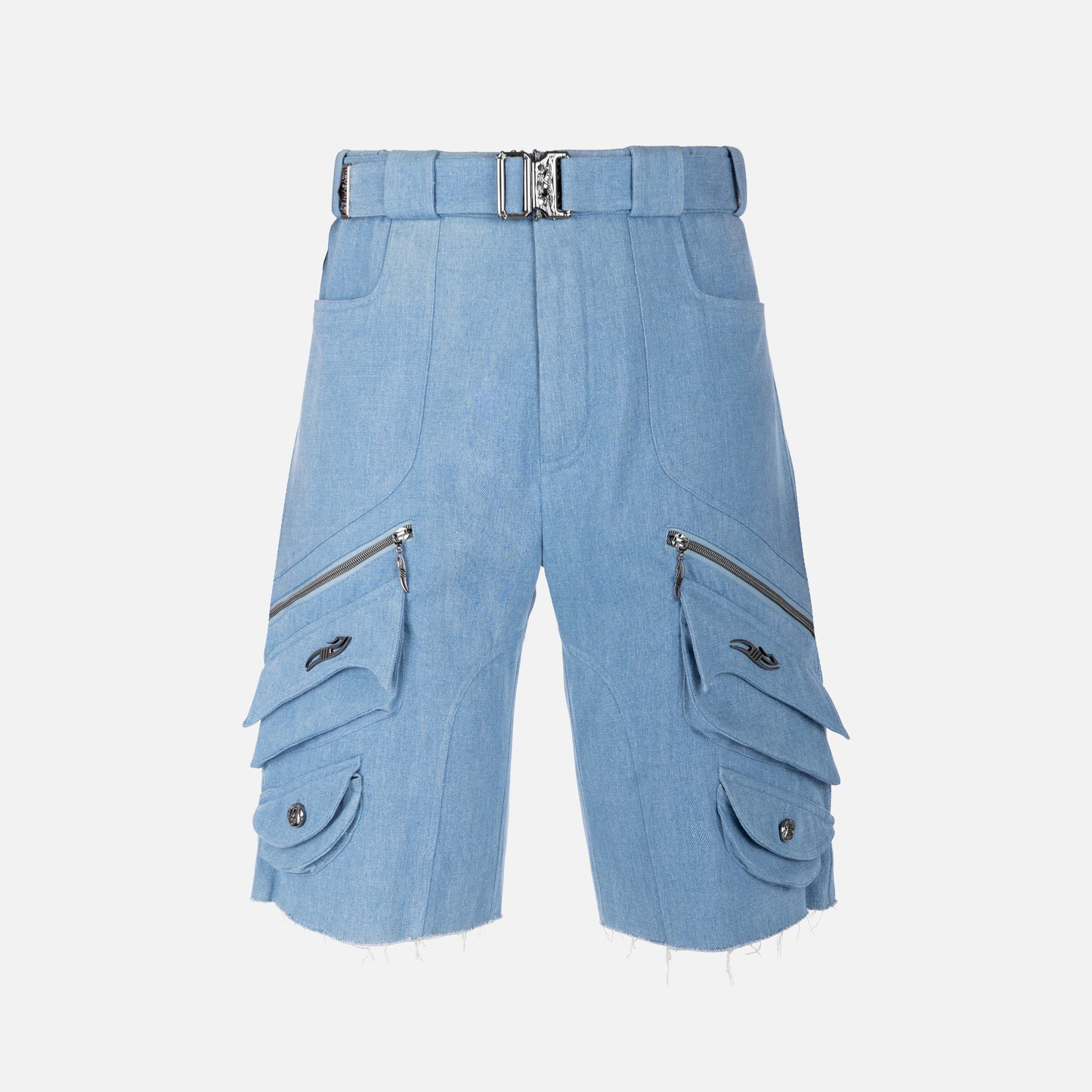 DENIM CARGO SHORTS BLUE