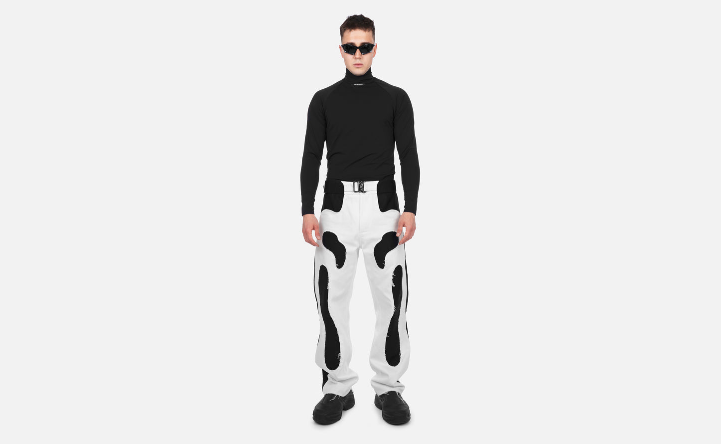 HEAT DENIM JEANS B/W