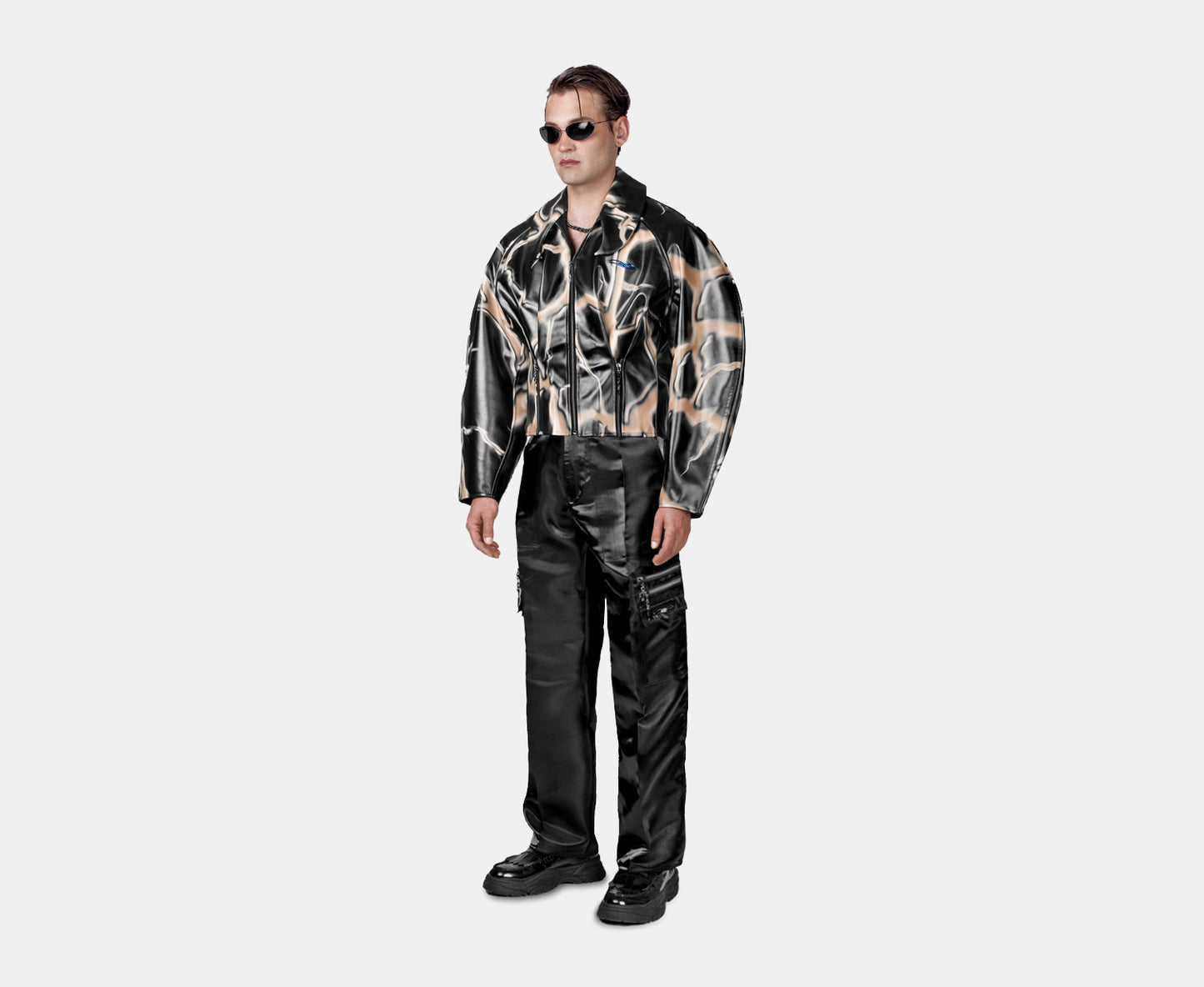 VEINS LEATHER JACKET