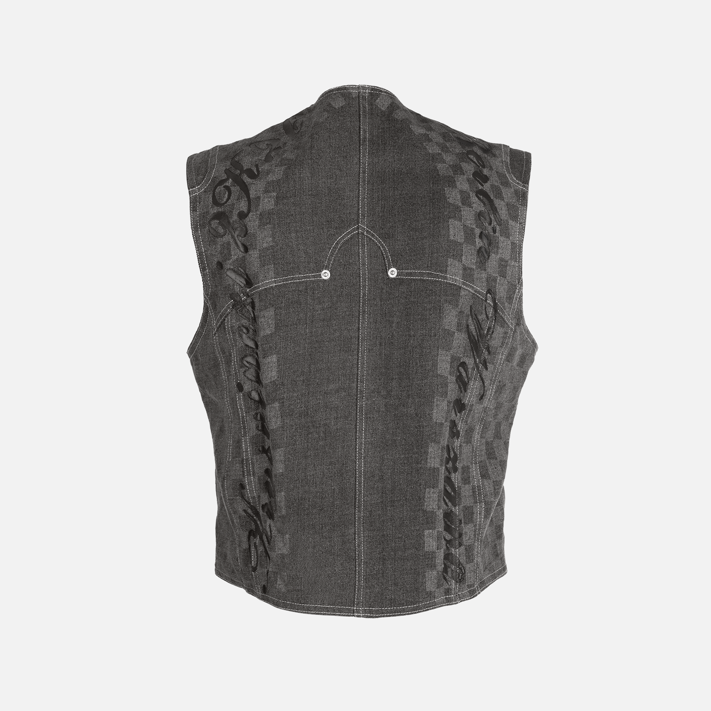 SCRIPT DENIM VEST