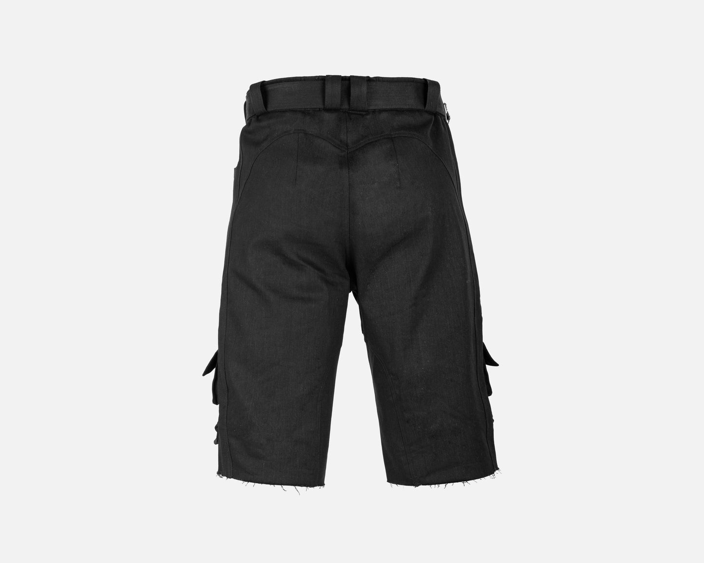 DENIM CARGO SHORTS BLACK