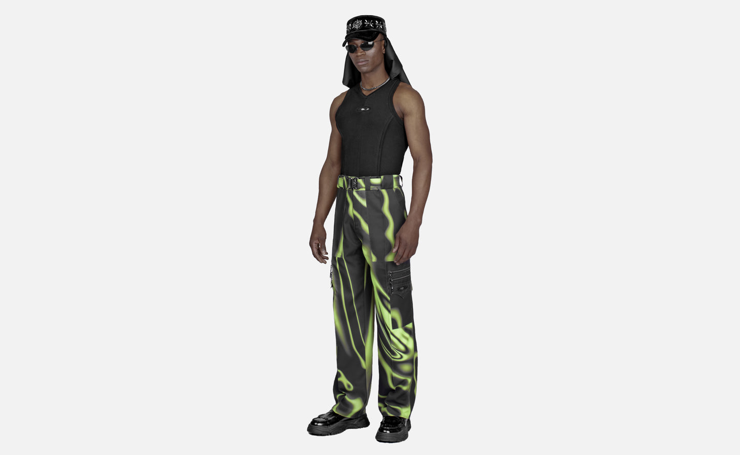LIME CARGO PANTS