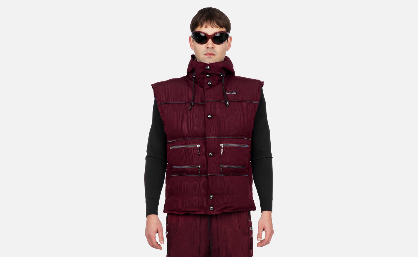 TRACK PUFFER VEST BORDEAUX